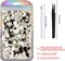50g Mix Flatback Rhinestones Half Pearls for Crafts(Black White Series)